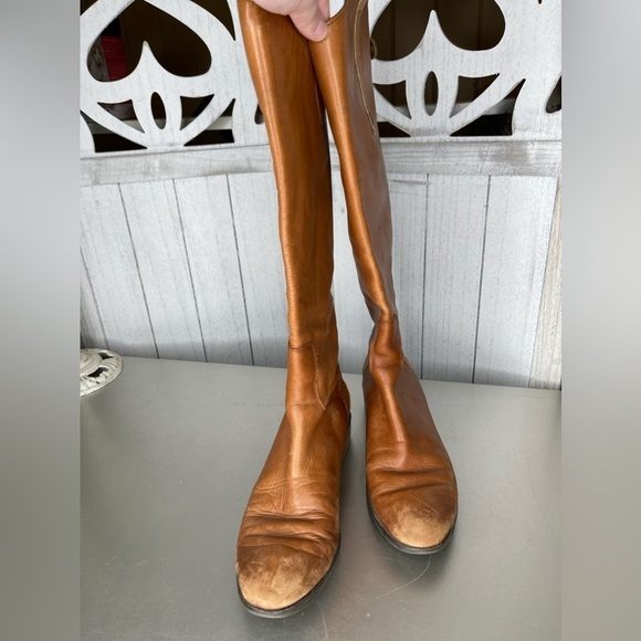Sam Edelman Tall Penny Equestrian Riding Boots Size 9M Whiskey Tan Leather - Picture 2 of 7